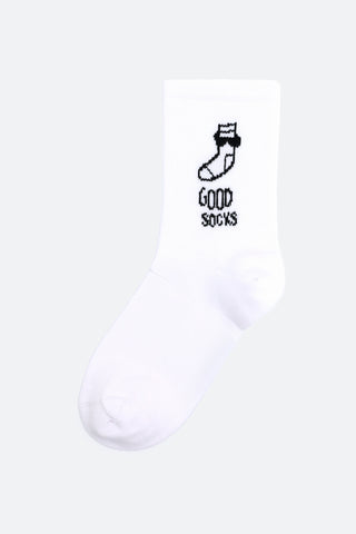 Good Socks - Çizim Desenli Beyaz Çorap
