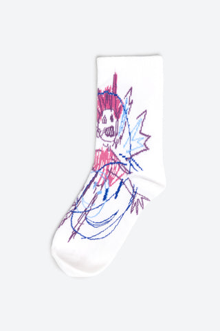 Just Scribble II - Çizim Desenli Çorap