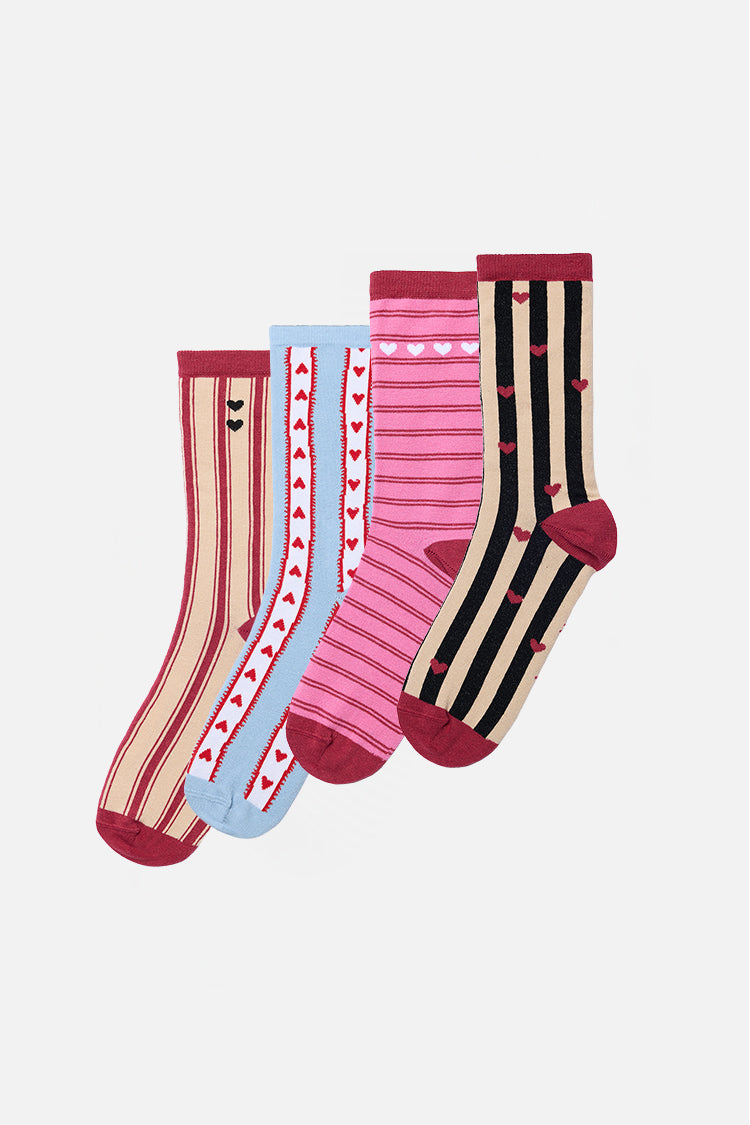 Striped Love – 4’lü Çorap Kutusu